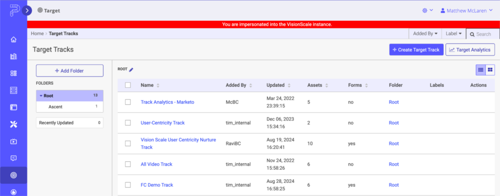 Content Track selection