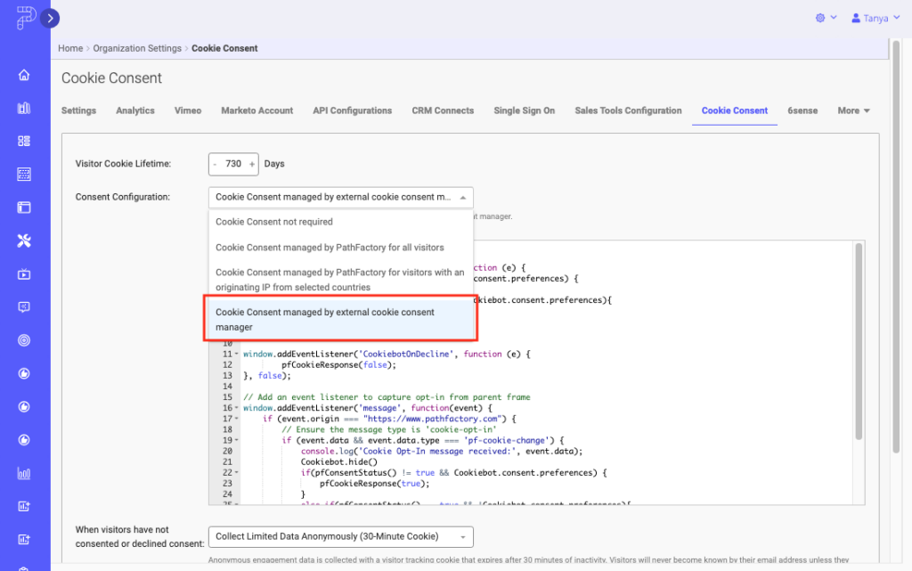 Cookie Consent Managed by External Cookie Consent Manager