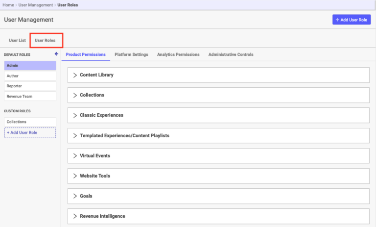 Overview of User Roles in PathFactory - PathFactory