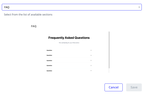 FAQ Section Type