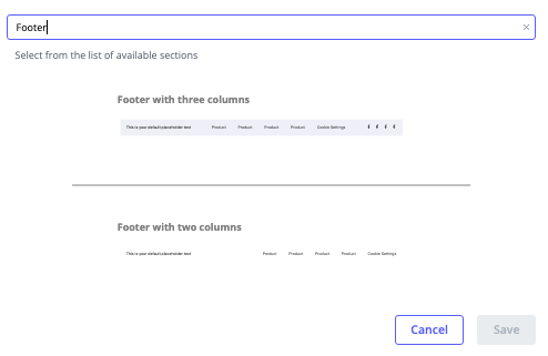 Footer Section Type