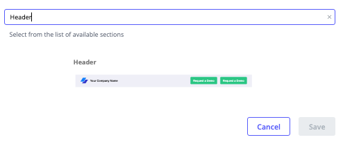 Header Section Type