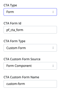 CTA Form Custom