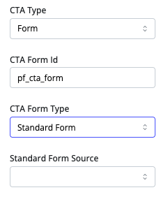 CTA Form Standard