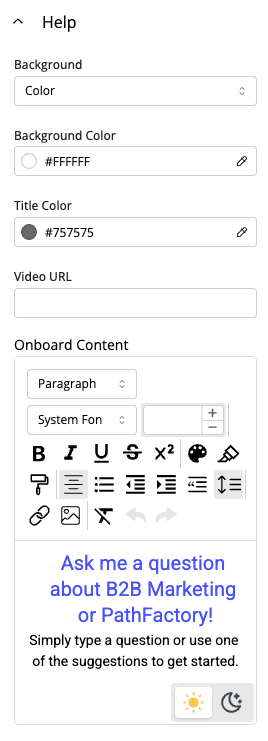 Help Configuration Help Configuration