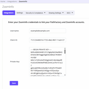 ZoomInfo Screen