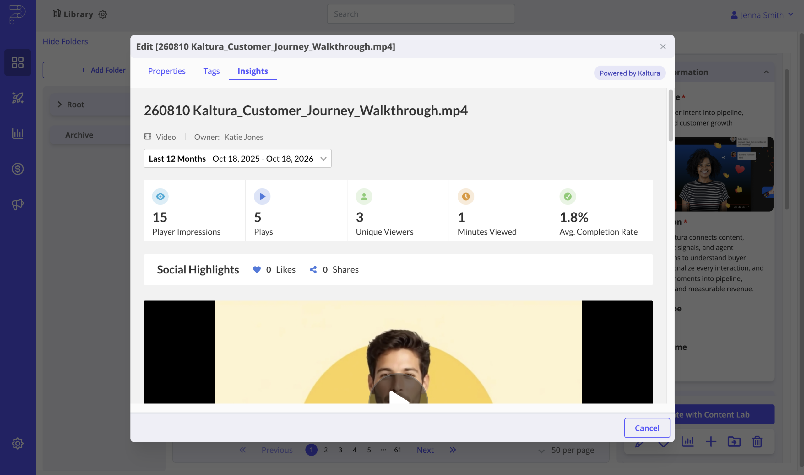 Video asset insights Video asset insights